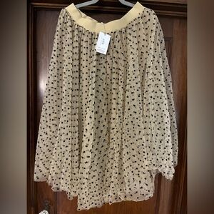 Polka dot tulle skirt